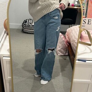 Hollister Light Blue Ripped Jeans